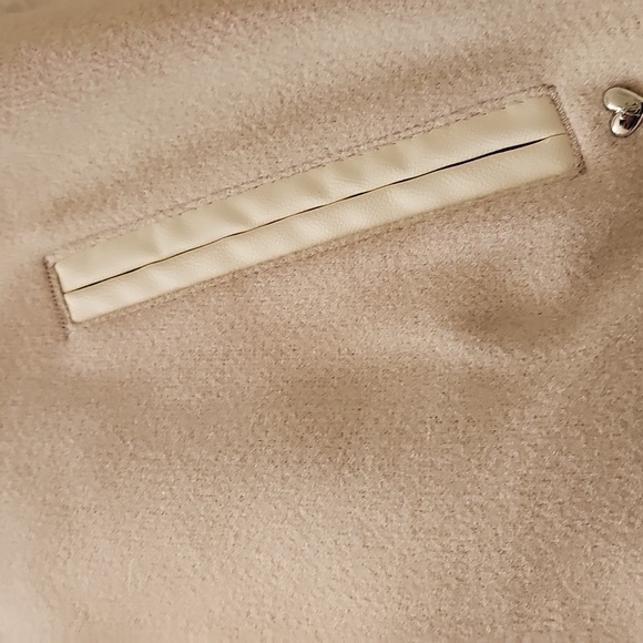 Juicy Couture Beige and Cream Varsity Jacket with Pink Accents Women's Small - Picture 3 of 8